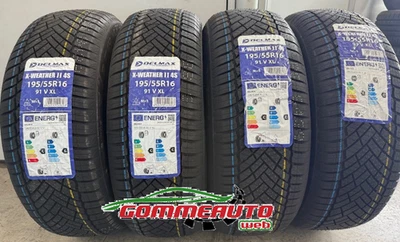 SET 4 PNEUMATICI 4 STAGIONI 195/55R16 91V XL DELMAX X-WEATHER II GOMME DOT2025 - Immagine 1 di 3