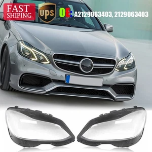 2x Headlight Headlamp Lens Cover Fit For Mercedes Benz E Class W212 2014-2016 - Bild 1 von 11
