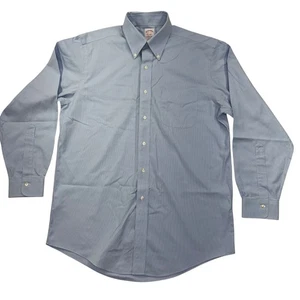 Brooks Brothers Madison Fit Dress Shirt Mens 15 1/2-33 Blue Button Down - Picture 1 of 4