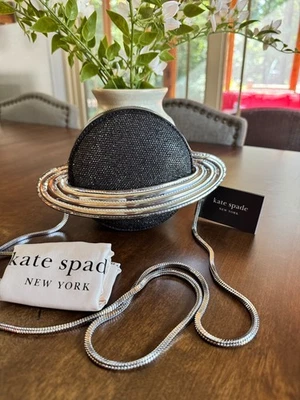 Kate Spade Spaced Out Embellished Metallic Micro Crossbody NWT Planet Purse UFO - Image 1 of 4