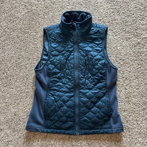 LL Bean blaue gesteppte isolierte Weste Damen S durchgehender Reißverschluss Taschen Outdoor Layer - Bild 1 von 6