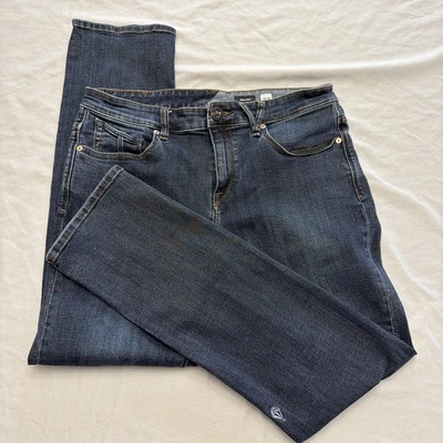 Volcom Solver Modern Straight Jeans Men’s 33x31 Blue Denim - Image 1 of 4