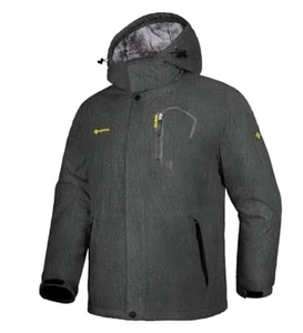Herren Mountain wasserdichte Skijacke winddicht Fleece Outdoor Winter Mantel Medium - Bild 1 von 5