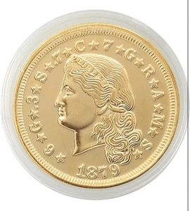 American Coin Treasures 1879 P Stella Flowing Hair Gold Piece $4 - Picture 1 of 13