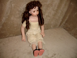 Vintage 22" Biskuit Puppe 1987 "Hilary" Dianna Effner MD 2649 Glocke Keramik REPARATUR - Bild 1 von 18