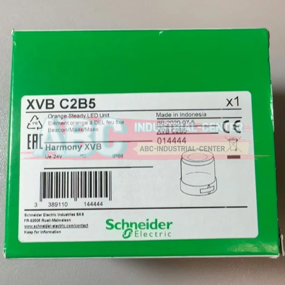 One Year Schneider Illuminated Orange Lens Integrated LED XVBC2B5