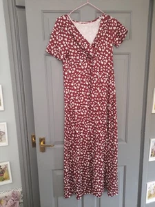 Ladies Brick Red Maxi Dress Size 12 - Picture 1 of 5
