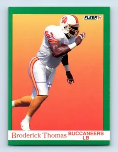 1991 Fleer Broderick Thomas Tampa Bay Buccaneers #381 - Picture 1 of 2