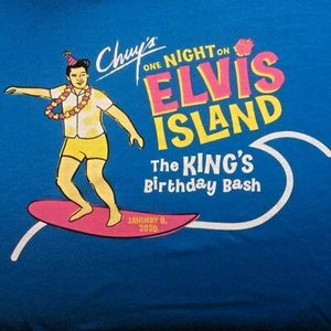 NEW Chuys T Shirt Elvis Birthday Bash Elvis Island Adult Small Ships Free - Picture 1 of 2