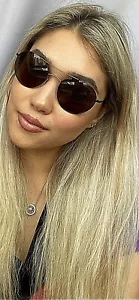 Gafas de sol para hombre Emporio Armani Trending Style 52 mm redondas hipster hippie Italia - Imagen 1 de 12
