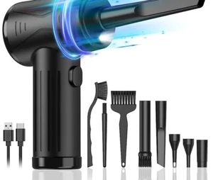 Plumero de aire comprimido 100000 RPM purificador de aire multifuncional todo uso negro - Imagen 1 de 6