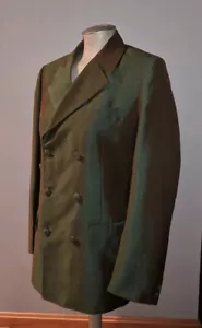 Rara Chaqueta Traje de Cena Blazer de Seda Iridiscente De Colección 36 Verde - Imagen 1 de 12