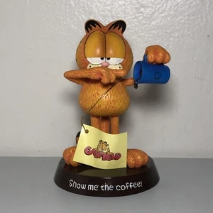 Figurina Garfield Bobble Head Show Me The Coffee con etichette PAWS - Foto 1 di 9