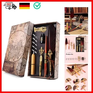 Schreibfeder Set, Kalligraphie Feder und Tinte Set, Schreibfeder mit Tintenfa... - Bild 1 von 9