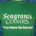 vintage 80s SEAGRAM’S WINE COOLERS FADED PAPER THIN T-Shirt SMALL alcohol beer