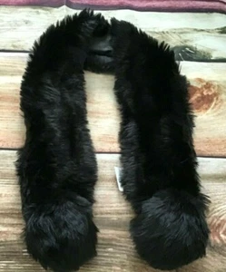 Gymboree Black Fur Stole Scarf Wrap Dressy Holiday Shop NWT - Picture 1 of 3