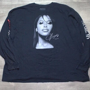 FRCHS x Aaliyah Share My World Tour 1997 Women’s Black Long Sleeve Shirt Sz 3X - Picture 1 of 7