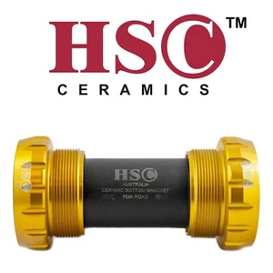 FSA MegaExo BSA English Thread Bottom Bracket Ceramic Bearing- Gold-HSC Ceramics - Picture 1 of 12