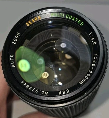 SEARS 80-200mm F/ 4 lens for MINOLTA MD mount camera Macro Sn 973848 Good Con - Image 1 of 4