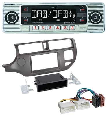 Dietz Bluetooth MP3 DAB USB Autoradio für Kia Rio UB 2011-2014 anthrazit - Bild 1 von 4