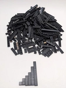 275pcs LEGO Tiles Black Lot Flat Finishing Plate Smooth 1x1 1x2 1x3 1x4 1x6 1x8 - Picture 1 of 7
