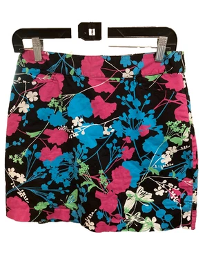 Lady Hagen Skort Women SZ 6 Blue Floral Print Mini Golf Tennis Skirt Activewear - Image 1 of 4