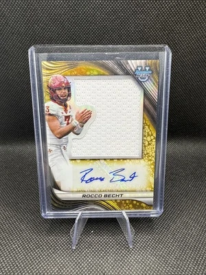 ROCCO BECHT 2024 BOWMAN U BEST PROSPECT JUMBO PATCH YELLOW AUTO 57/99 - Image 1 of 2