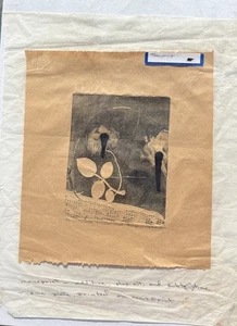 "Weiße Spitze und Rosen" A/P Mid-Century Monoprint von Thornton, Zinkplatte - Bild 1 von 6