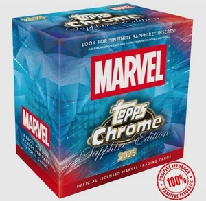 Topps 2025 Marvel Comics Chrome Sapphire - Hobby Box - IN HAND READY 2 SHIP - Picture 1 of 1
