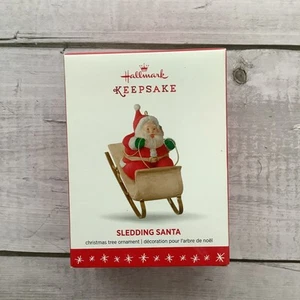 Hallmark Keepsake Ornament Sledding Santa Christmas Tree 2016 - Picture 1 of 13