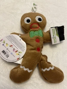 GO DOG 9" CHRISTMAS GINGERBREAD MAN Squeaky Chew guard technology PUPPY/GOG TOY - Picture 1 of 4