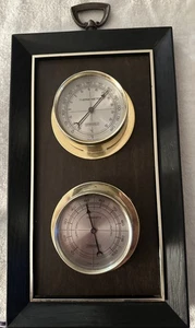 VINTAGE SPRINGFIELD 12” WEATHER STATION TEMP & HUMIDITY MADE IN USA INDOOR USE - Picture 1 of 9