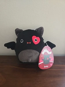 Squishmallow 5” EMILY the Bat Red Heart On Eye Valentines Day 2025 NEW! - Picture 1 of 7