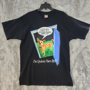 Vintage 1998 Taco Bell Landlord Cable Guy Police FOTL Black Heavy T-Shirt Gr. XL - Bild 1 von 9