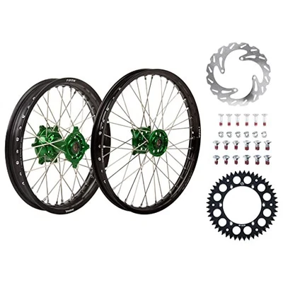 Tusk 1934950214 Impact Complete Front/Rear Wheel Package1.60x21/2.15x18Black Rim Foto 1 de 4