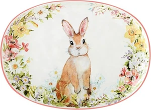 Certified International Easter Garden Oval 17" x 12.5" x 1.25", Multicolor - Picture 1 of 6