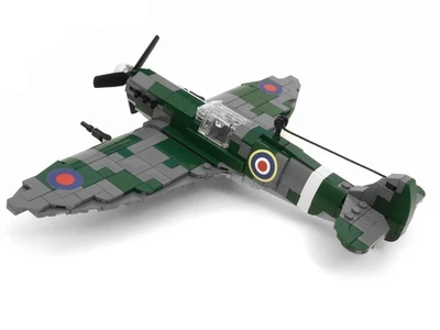 WW2 Spitfire Fighter Plane Building Kit With Real LEGO Pieces - Image 1 of 4
