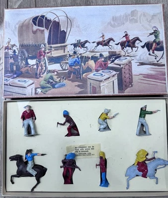 Gran Bretaña: Raro Juego en Caja 21S - Vaqueros e Indios. Posguerra c1950. Foto 1 de 4