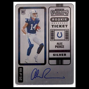 Alec Pierce Rookie Auto Plate Metal On Card #103 2022 Contenders Colts NFL - Picture 1 of 3