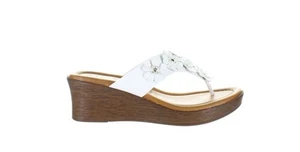 ITALIAN Shoemakers Womens Brynne White T-Strap Heels Size 7 (7811767) - Picture 1 of 4