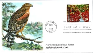 FDC 2005 SC #3899e Fleetwood Cachet, Red Shouldered Hawk - New York NY - J18467 - Picture 1 of 2