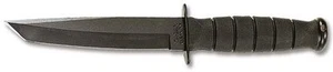 Ka-Bar Knives Short Black KaBar Tanto Blade w/ Hard Sheath 5054 NEW - Picture 1 of 2