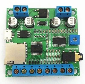 Placa de reproductor de MP3 activada de 4 botones con amplificador de 10 W y bloques de terminales - Imagen 1 de 2