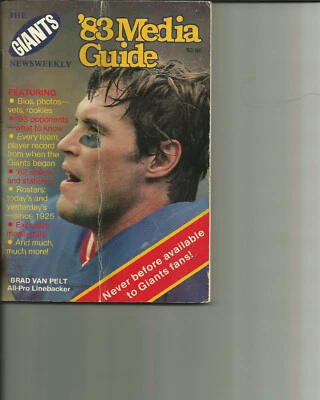 Guía de medios de la NFL de los New York Giants 1983 Foto 1 de 2