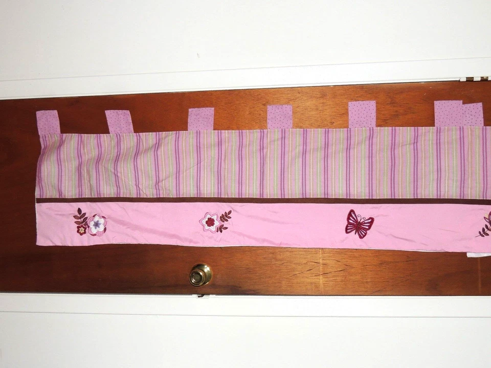 NOJO EMILY CENEFA MARIPOSA FLORES APLIQUES RAYAS ROSA MARRÓN VERDE Foto 1 de 1