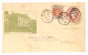 GB Cover QV ADVERTISING POSTAL STATIONERY *Bath* ALFRED SMITH 1894 Somerset BA52 - Picture 1 of 3