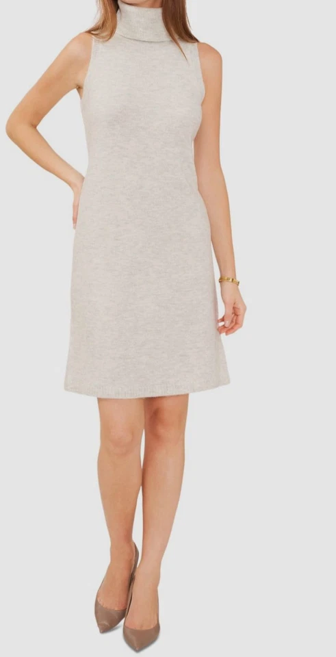 MSK Women Gray Sleeveless Turtleneck Sweater Dress Size XL