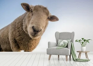 3D Cute Sheep C27 Animal Wallpaper Mural Self-adhesive Removable Zoe - Picture 1 of 12