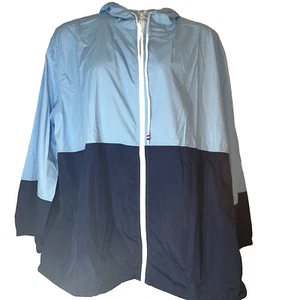 Women's Plus Size Rain Jacket Lightweight Hooded Rain Coat Windbreaker 6X-Large - Picture 1 of 6