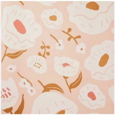 Target PILLOWFORT BOHO ROSE Peel & Stick Wallpaper NEW ROLL blush flower design - Image 1 of 4